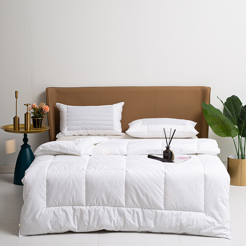 100 % Baumwolle, 300 g/m² Füllung, Sommerbettdecke, gesteppt, weißes Bettdeckenset, Herstellung