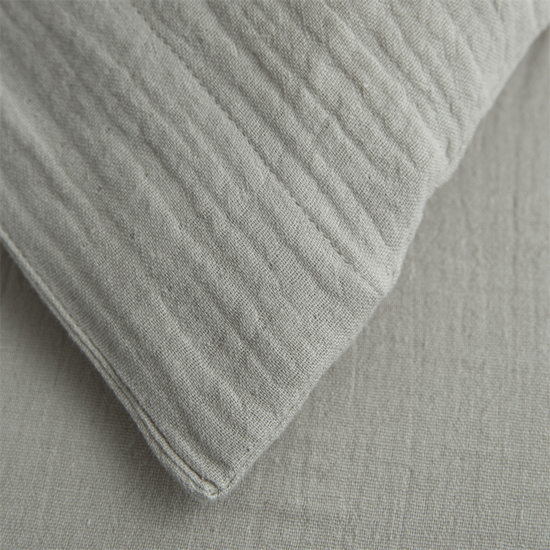 Doppellagiges Gaze-Bettwäscheset aus 100 % Baumwollstoff, superweich Doppellagiges Gaze-Bettwäscheset aus 100 % Baumwollstoff, superweich