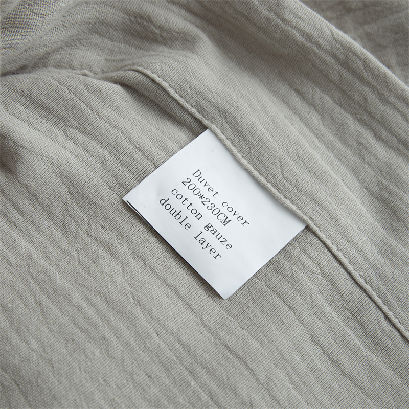 Doppellagiges Gaze-Bettwäscheset aus 100 % Baumwollstoff, superweich Doppellagiges Gaze-Bettwäscheset aus 100 % Baumwollstoff, superweich