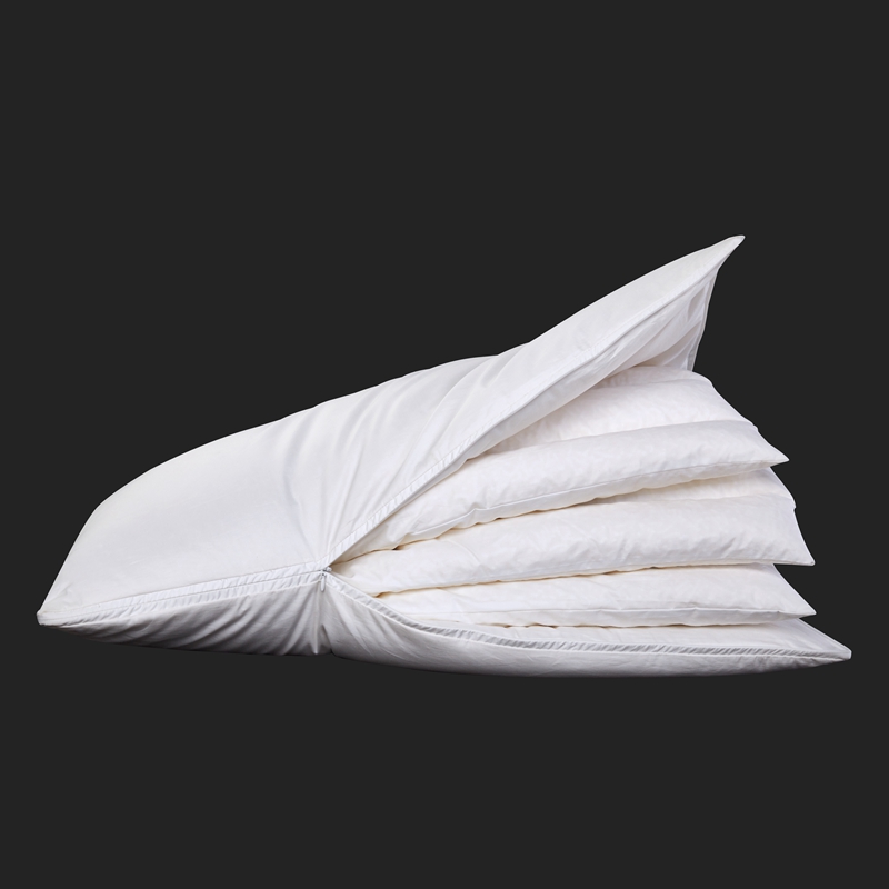 Höhenverstellbares Kissen, fünflagiges Design, L-förmiges Kissen mit langem Reißverschluss